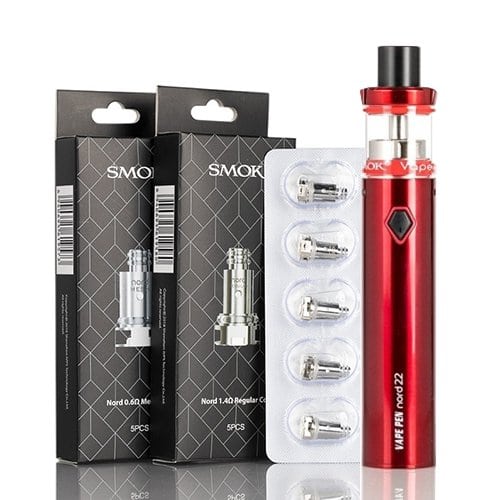 SMOK VAPE PEN NORD 22 STARTER KIT & 2 PACKS COILS THE VAPERS WORLD