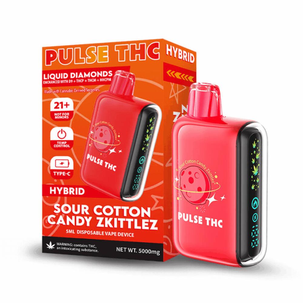 Pulse THC Vape Sour Cotton Candy Zkittlez