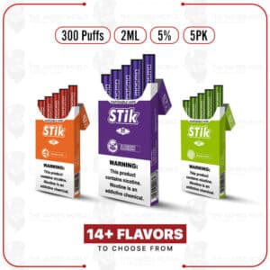 Mosmo STik 5pk 5% 300 Puffs Disposable