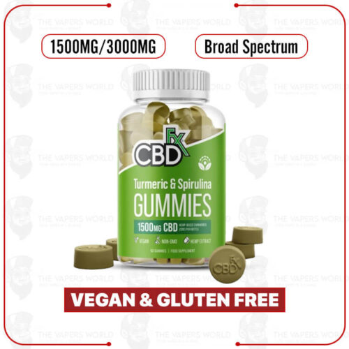 CBDFx CBD Gummies with Turmeric and Spirulina