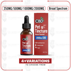 CBDFx CBD Oil for Dogs – Bacon Flavored – 2000mg Extra Strength