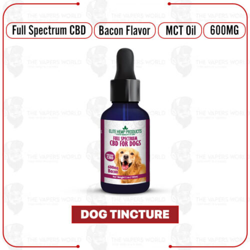 Buy Elite Hemp CBD Dog Tincture 600mg Bacon Online