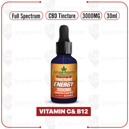 Elite Hemp CBD Tincture 3000mg Energy