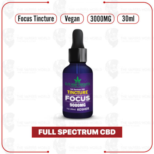 Elite Hemp - CBD Tincture 3000mg Focus