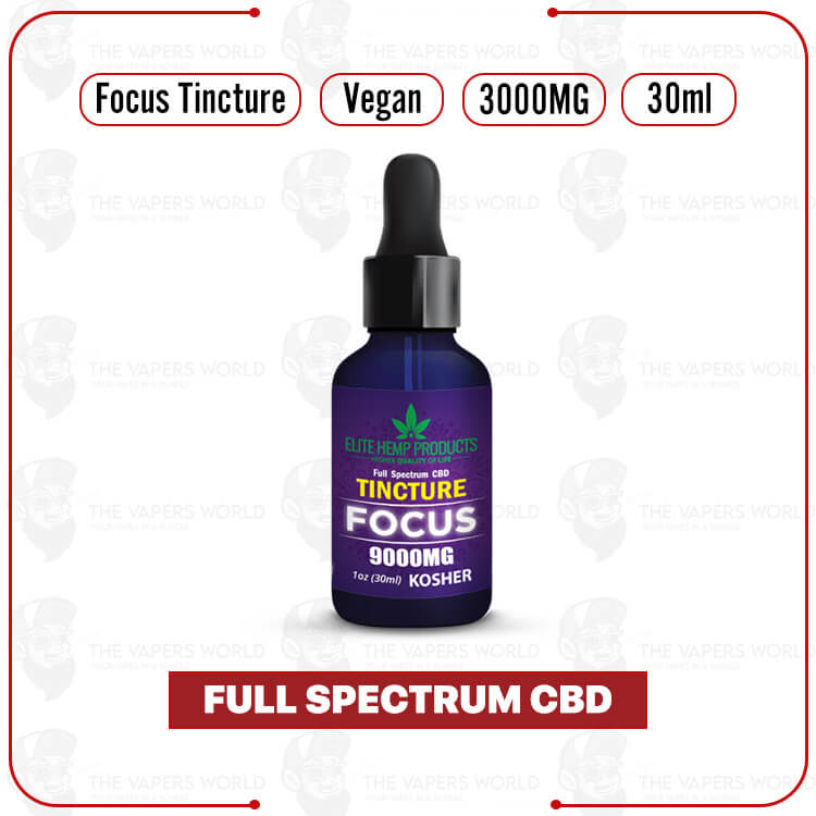 Elite Hemp - CBD Tincture 3000mg Focus