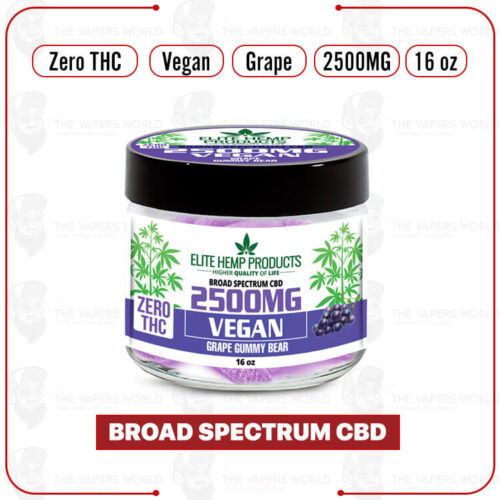 Elite Hemp - CBD Vegan Gummies 2500mg Grape
