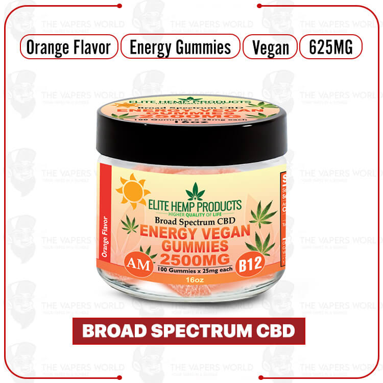 Elite Hemp - CBD Vegan Gummies 625mg Energy