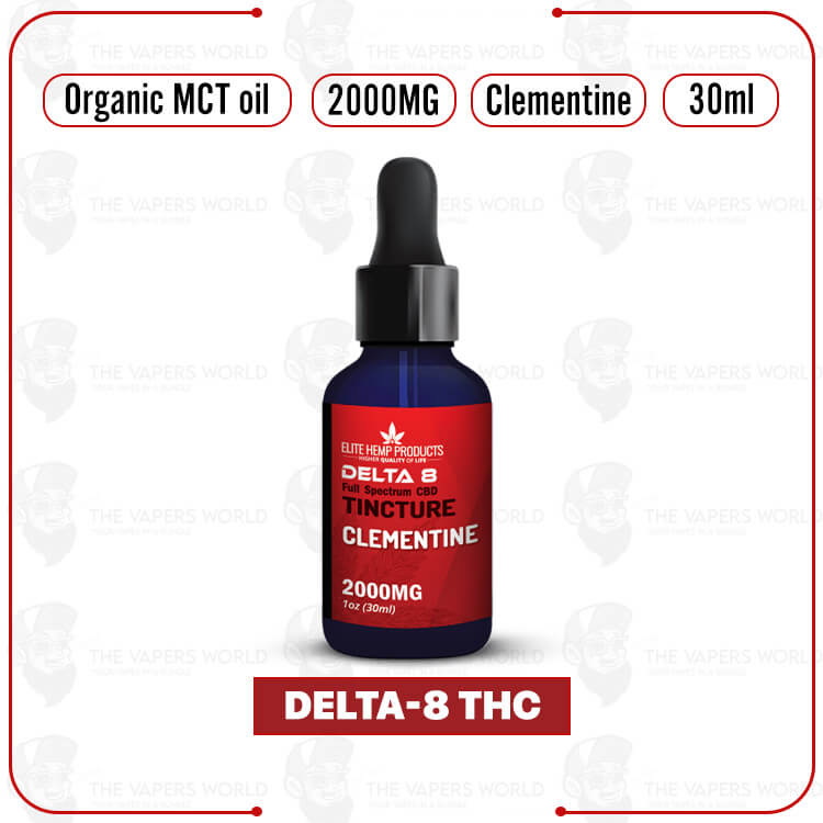 Elite Hemp - Delta 8 Tincture 2000MG Clementine