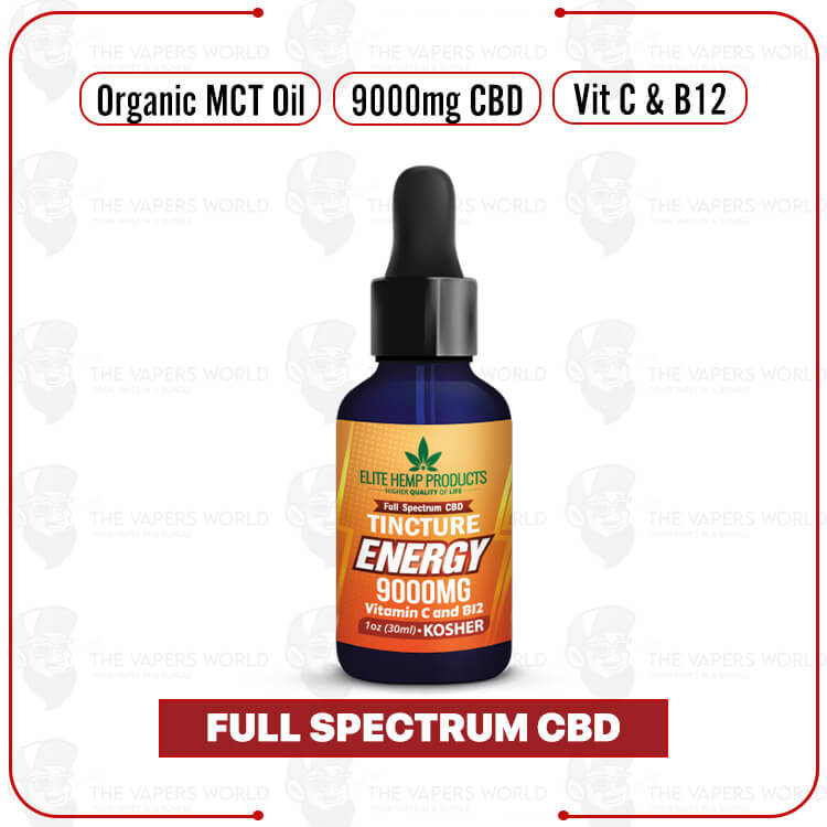Elite Hemp - CBD Tincture 9000mg Energy