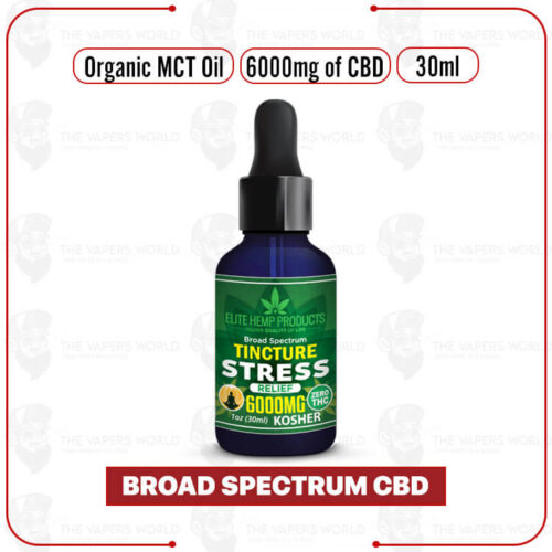 Elite Hemp – CBD Tincture Stress Relief 6000mg
