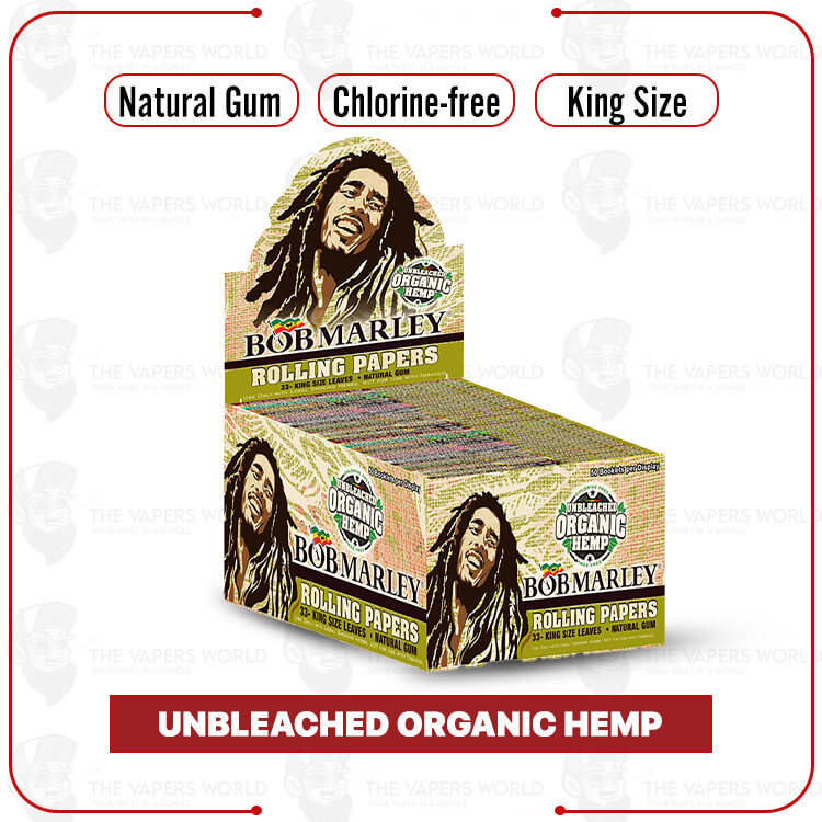 Bob Marley Unbleached Organic Rolling Paper King Size