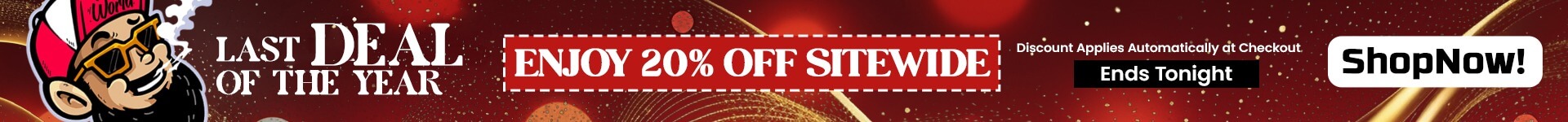 20% OFF Sitewide Ends Tonight