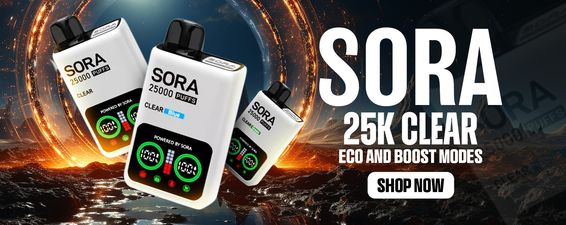 Sora 25K Puffs – CLEAR
