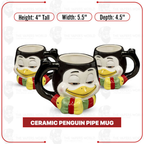 Stoned Penguin Ceramic Pipe Mug