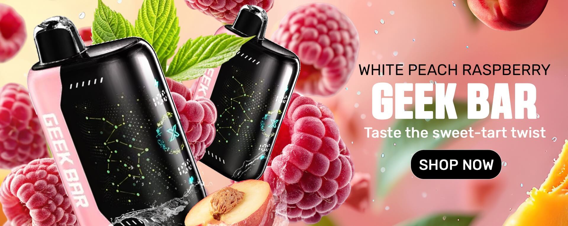 White Peach Raspberry Geek Bar Pulse X 25K