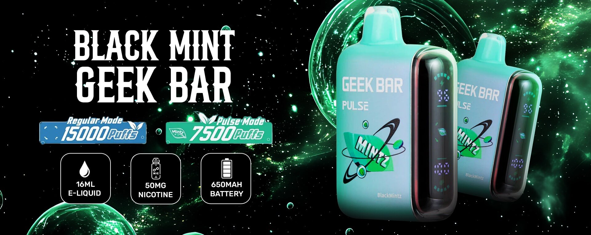 Black Mint Geek Bar Pulse Features