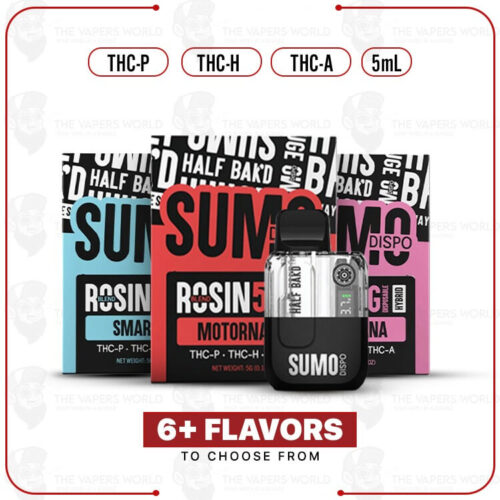 Half Bak'd Sumo Rosin Blend THC-P THC-H THC-A Disposable – 5G