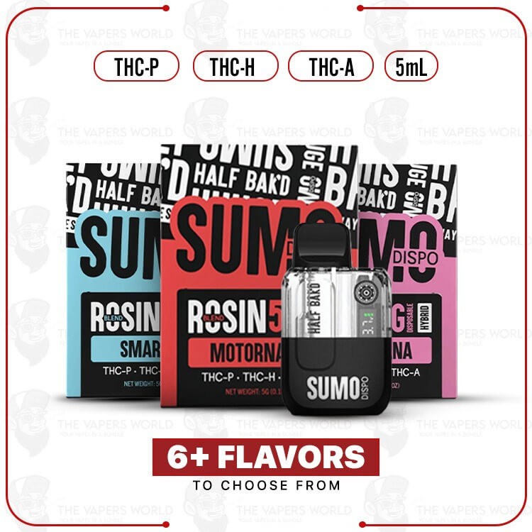Half Bak'd Sumo Rosin Blend THC-P THC-H THC-A Disposable – 5G