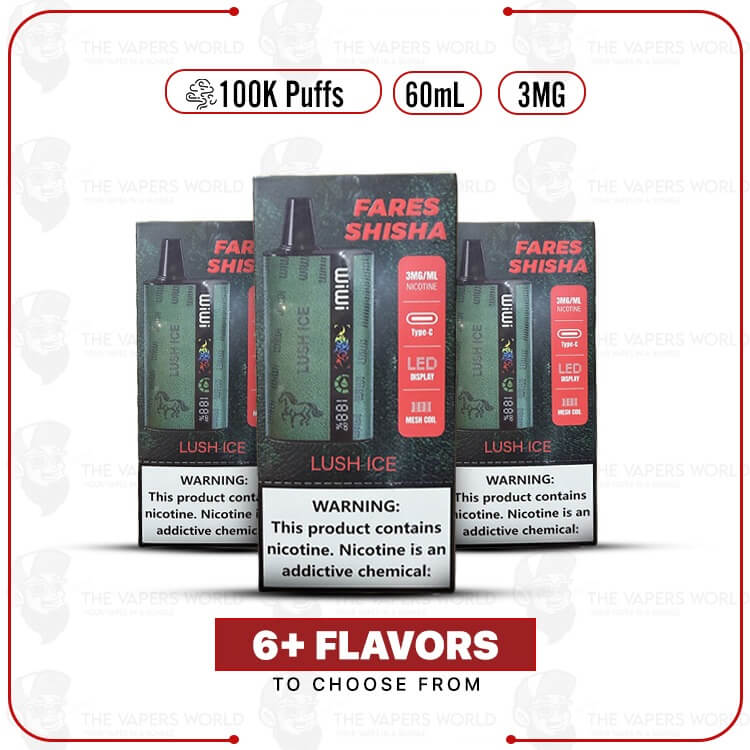 Buy Wiwi Fares Sisha 100K Puffs Disposable Vape Online