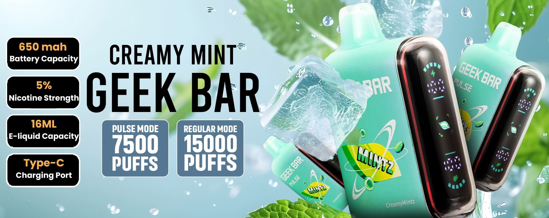 Creamy Mint Geek Bar - Features