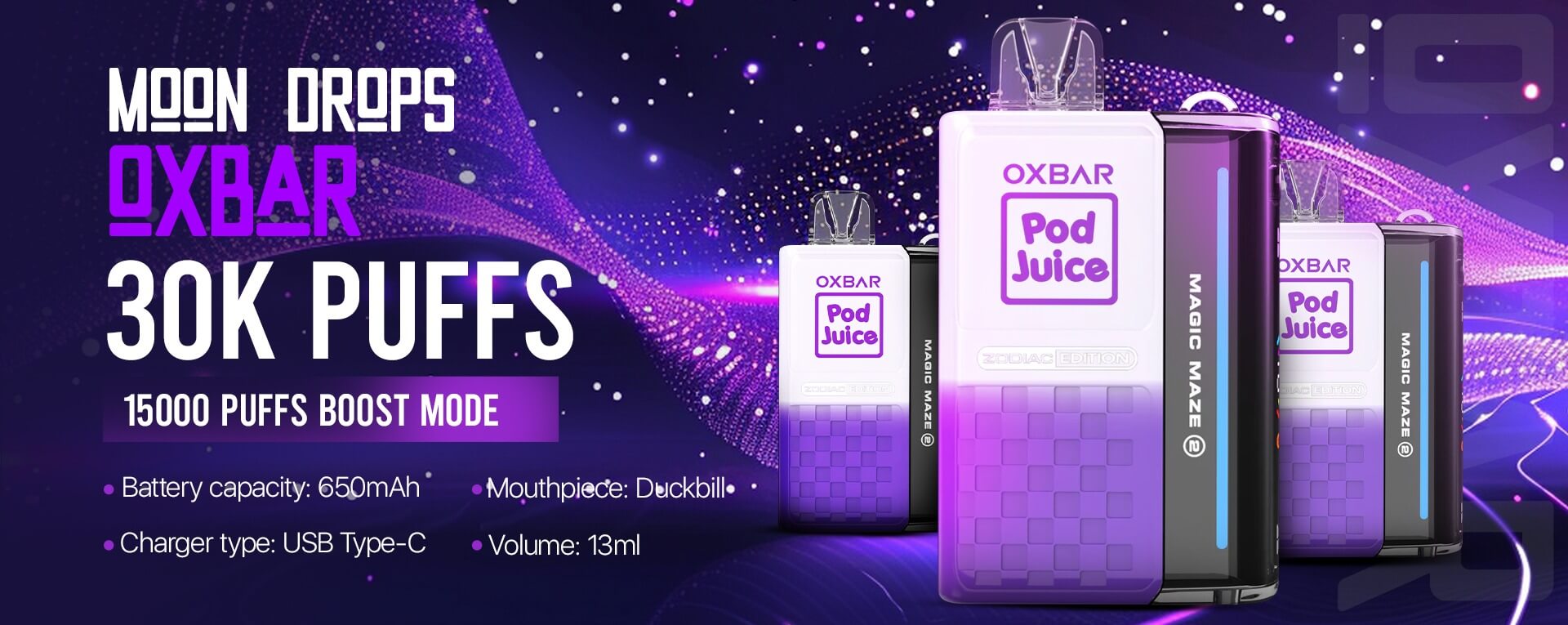 MOON DROPS OXBAR - Features