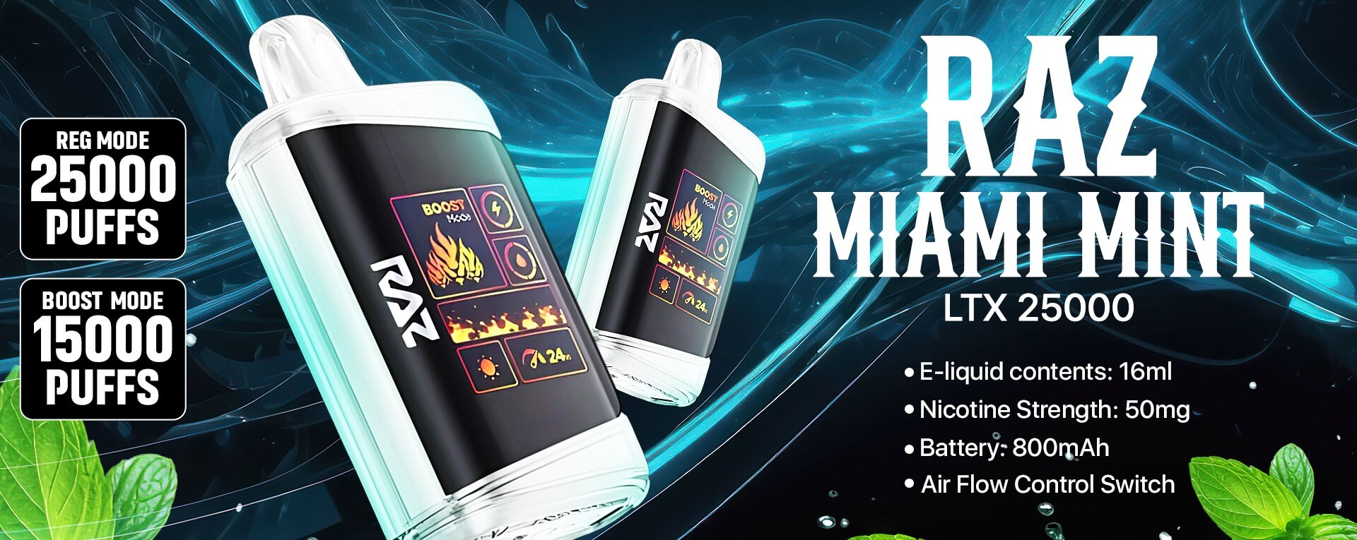 RAZ LTX 25K Disposable Vape - Miami Mint