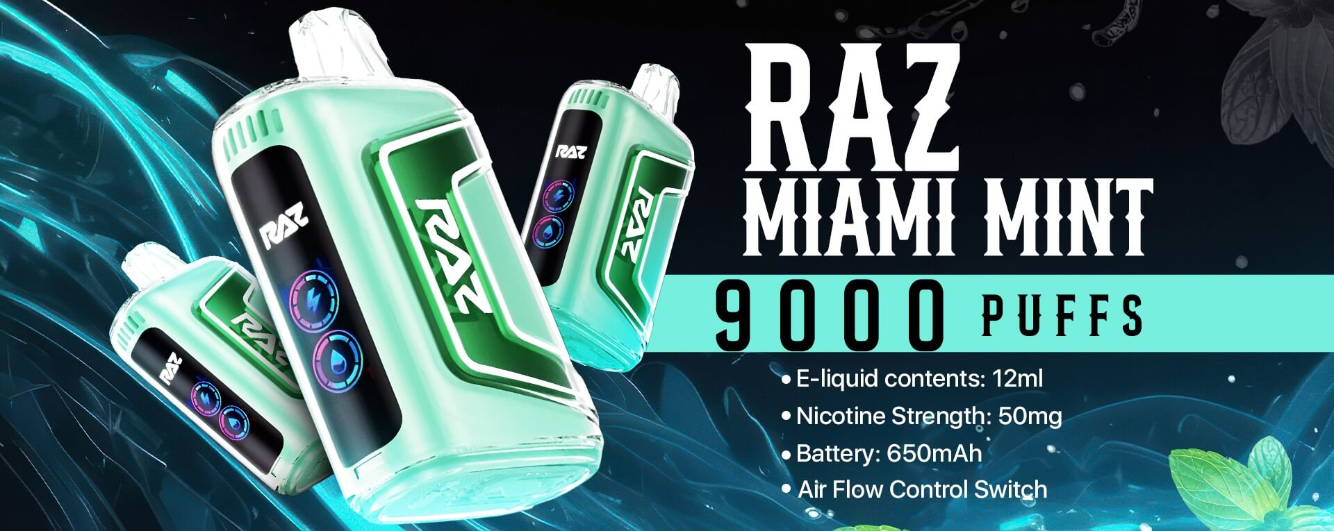Raz TN9000 Disposable Vape 9000 Puffs - Miami Mint