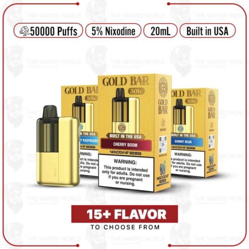 Gold Bar Max Nixodine 50K Puff Disposable Kit