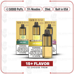 Gold Bar Max Nixodine 50K Puff Disposable Pod – 1PK