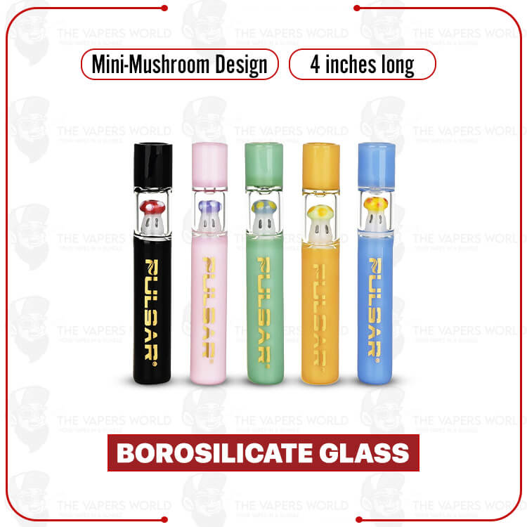 Pulsar Mini-Mushroom Glass Chillum