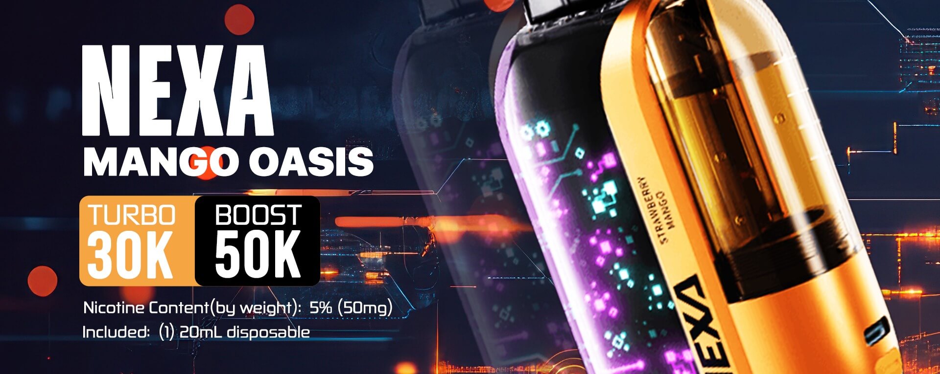 Nexa Mango Oasis Flavor - Vape Features