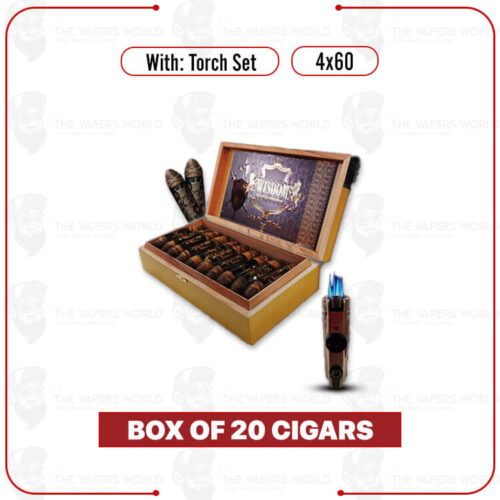 King Solomon 4×60 Box of 20 Cigars with Torch Set
