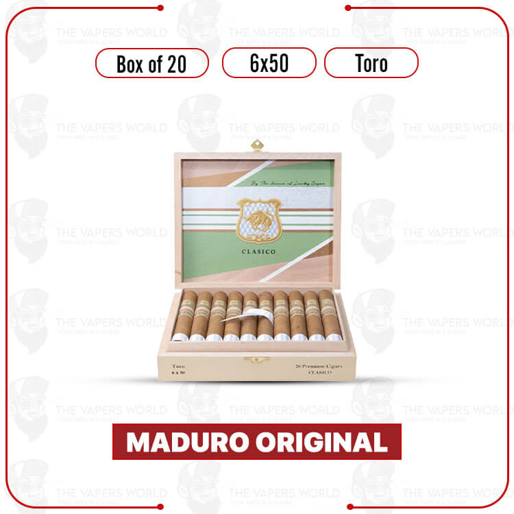 Maduro Original by Lucky Cigar: Toro 6x50 Box of 20 Cigars