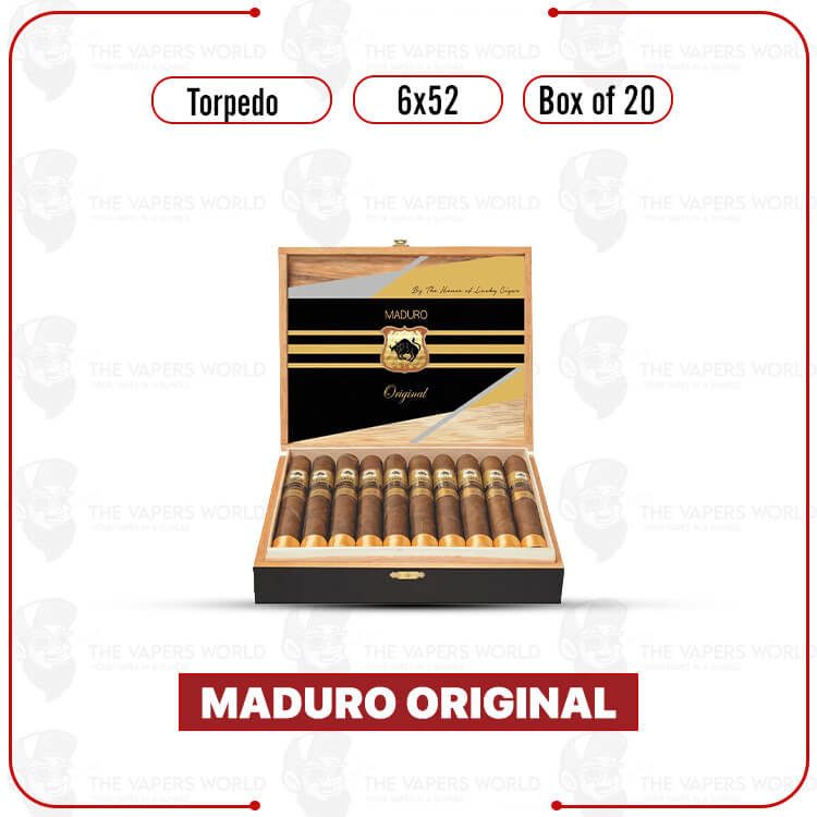aduro Original by Lucky Cigar: Torpedo 6x52 Box of 20 Cigars