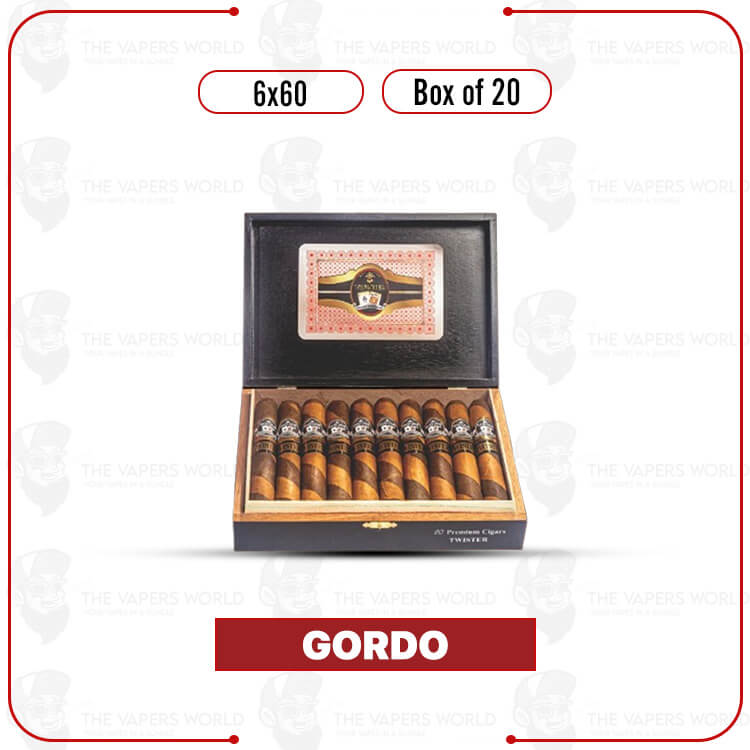 Twister by Lucky Cigar: Gordo 6x60 Box of 20 Cigars