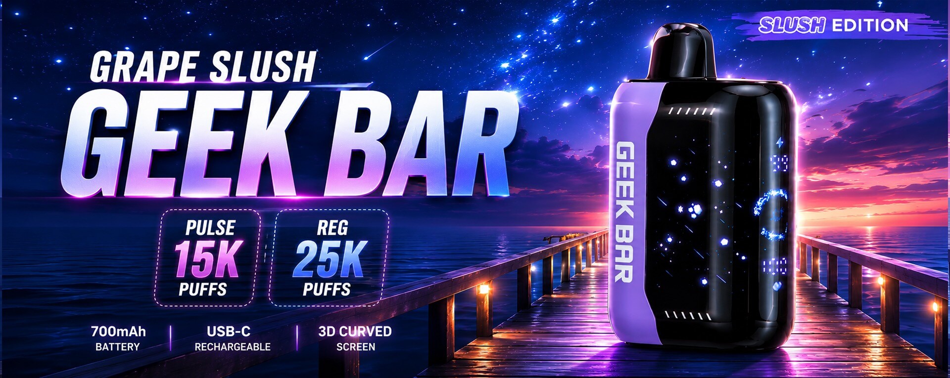 Grape Slush Geek Bar Pulse X 25K Slush Edition Flavor