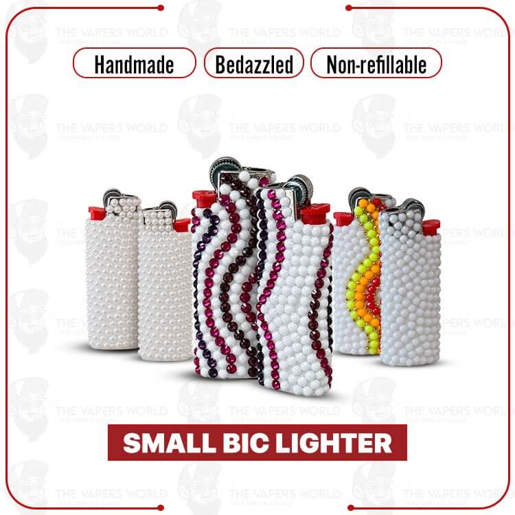 Handmade Bedazzled Small BIC Lighter – Non-Refillable