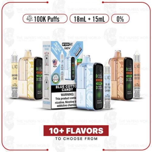 IJoy XP100K /15ml Bottle Zero Nicotine Disposable Pod Key Features Up to 100,000 puffs 0% nicotine 18mL pre-filled pod Includes 15mL refill bottle 33mL total e-liquid 300mAh standalone pod battery 0.4Ω APOP dual mesh coil Draw-activated operation Adjustable airflow Side-fill design Soft mouthpiece Refillable disposable pod Compatible with IJoy XP100K Disposable Battery Multiple flavor options IJoy XP100K Zero Nicotine Disposable Pod The IJoy XP100K /15ml Bottle Zero Nicotine Disposable Pod is made for current XP100K users. It gives you another pod without buying the full kit again. Each pod starts with 18mL of pre-filled e-liquid. You also get a matching 15mL refill bottle. That gives you 33mL total e-liquid. This version contains 0% nicotine (0mg). It is a clear choice for adult users who want a nicotine-free setup. The pod also includes a 300mAh standalone battery. So, you can use it on its own for a lighter setup. For longer use, connect it to the compatible IJoy XP100K Disposable Battery. The pod uses a 0.4Ω APOP dual mesh coil. It also includes adjustable airflow and draw activation. Buyers comparing iJoy vapes can choose this pod for high capacity, simple operation, and zero nicotine use. Quick Highlights: 100K puffs, 33mL total e-liquid, 0mg nicotine, 300mAh battery, dual mesh coil, side-fill design, and adjustable airflow. 33mL Total E-Liquid The pod includes more e-liquid than the pre-filled section alone. You receive: 18mL pre-filled inside the pod 15mL inside the included refill bottle 33mL total e-liquid Use the pre-filled pod first. When the liquid runs low, open the side-fill port. Then, use the included 15mL bottle to refill it. This helps you get more use from the same refill pod. 0% Nicotine Formula This XP100K pod contains 0mg nicotine. That makes it suitable for adult users who want flavor and vapor without nicotine. It also makes choosing easier if nicotine strength is your main concern. If you want to compare more 0mg options, browse other zero nicotine vapes. Up to 100,000 Puffs The XP100K system can deliver up to 100,000 puffs in Normal Mode. When used with the compatible XP100K battery, Boost Mode can provide up to 80,000 puffs. Normal Mode focuses on longer use. Boost Mode increases vapor output and gives a warmer draw. Actual puff count can vary with airflow, draw length, and power mode. 300mAh Standalone Pod Battery The disposable pod has its own 300mAh battery. This means you can use the pod without keeping the larger battery attached all the time. That can be useful when you want a smaller and lighter setup. For longer battery support, connect the pod to the compatible XP100K battery. 0.4Ω APOP Dual Mesh Coil The pod uses a 0.4Ω APOP dual mesh coil. The dual mesh design creates a larger heating area. This helps the pod deliver steady vapor across repeated draws. It also supports consistent flavor without adding extra coil setup. For buyers looking for a premium disposable pod, this setup offers more control than a basic closed pod. Adjustable Airflow The pod includes adjustable airflow. Close the airflow for a tighter draw. Open it more if you want a looser pull. This gives users more control without changing the coil or pod. Draw-Activated Operation The IJoy XP100K pod uses draw activation. There is no fire button. Simply inhale through the soft mouthpiece to activate the device. This keeps daily use easy and familiar. Soft Mouthpiece The pod includes a soft mouthpiece for a more comfortable draw. The shape also works well with the compact standalone pod design. This small detail matters for users who vape throughout the day. Compatible With the IJoy XP100K Disposable Kit This refill pod works with the IJoy XP100K /15ml Bottle Zero Nicotine Disposable Kit. It is also designed for use with the IJoy XP100K Disposable Battery. This makes it useful if you: Already own the XP100K setup Want another flavor Need a fresh disposable pod Want another 15mL refill bottle Prefer keeping an extra pod ready You can keep using the same compatible battery instead of buying another full kit. Product Specifications Feature Details Product Type Refillable Disposable Pod Puff Count Up to 100,000 Puffs Nicotine Strength 0% / 0mg Pre-Filled E-Liquid 18mL Included Refill Bottle 15mL Total E-Liquid 33mL Pod Battery 300mAh Coil 0.4Ω APOP Dual Mesh Operation Draw-Activated Airflow Adjustable Filling Side-Fill Mouthpiece Soft Mouthpiece Compatibility IJoy XP100K Disposable Battery Available Flavors Blue Cotton Candy – Sweet cotton candy flavor Blue Razz Ice – Blue raspberry with a cold finish Blueberry Watermelon – Blueberry mixed with watermelon Frozen Lemonade – Tart lemonade with cooling notes Frozen Strawberry – Strawberry with an icy finish Miami Mint – Clean and cool mint Mixed Berries – Sweet and tart berry blend Peach Slush – Peach with a chilled finish Sour Mango Pineapple – Sour mango mixed with pineapple Watermelon Ice – Watermelon with a cold finish Who Should Buy This IJoy XP100K Pod? This pod makes sense for users who want: 0mg nicotine High puff capacity A refillable pod An included refill bottle Adjustable airflow Draw activation A built-in pod battery Compatibility with an existing XP100K battery It is especially useful for current XP100K owners who want another pod without buying a complete kit. How to Use the IJoy XP100K Refill Pod Remove the pod from the packaging. Start with the pre-filled 18mL e-liquid. Adjust the airflow to your preference. Inhale through the mouthpiece to activate. Connect it to the XP100K battery when needed. Check the e-liquid level during use. Refill through the side port when needed. Use the included 15mL bottle for refilling. Change the pod when it reaches the end of its usable life. Why Buy From The Vapers World? Shop at The Vapers World, a vape shop online with popular brands and competitive prices. Get fast USA shipping, weekly deals, VIP rewards, and helpful customer support. Competitive pricing Fast USA shipping Free shipping over $250 Weekly discounts VIP Rewards Program Customer support Need Another XP100K Pod? Choose another flavor or keep a spare pod ready for your current setup. Shop Disposable Pods